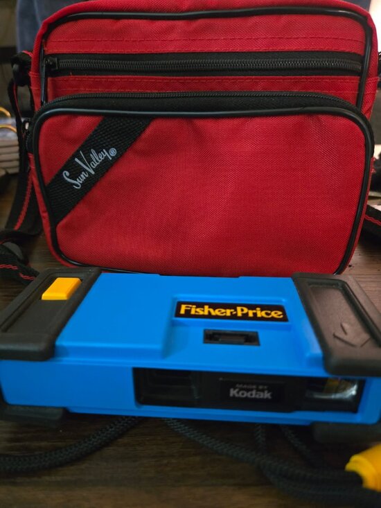 Fisher-Price Other - Vintage Blue Fisher Price Kodak 110 Film Camera Toy & Sun Valley Case Retro 80s